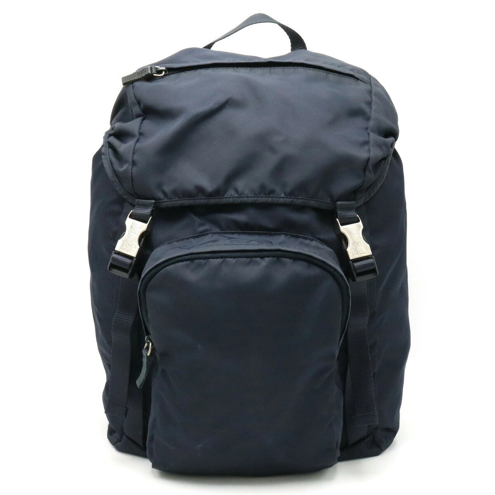 Prada Backpack Rucksack Daypack Canvas Navy Blue